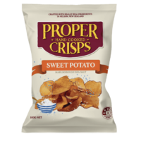 front image of sweet potato crisps product render