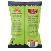 Back Image of Cheeza Peño Tortilla Chips Product Shot