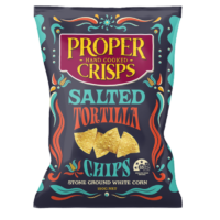 Front Image of Salted Tortilla Chips Product Shot BBQ