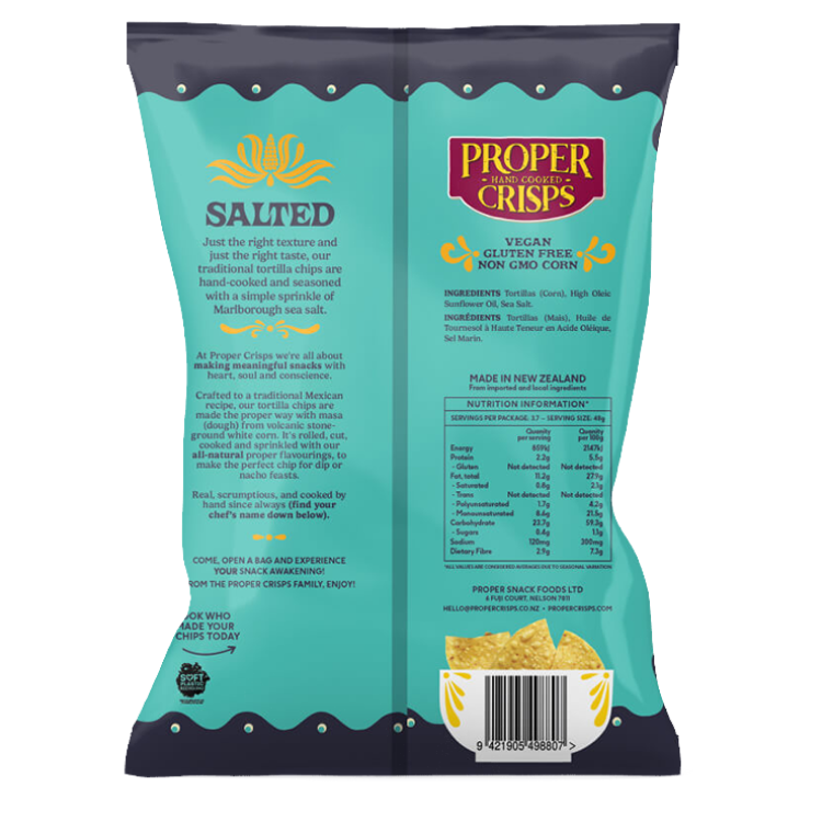 Back Image of Salted Tortilla Chips Product Shot BBQ