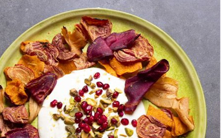 Whipped Feta, Pomegranate and Pistachio Dip